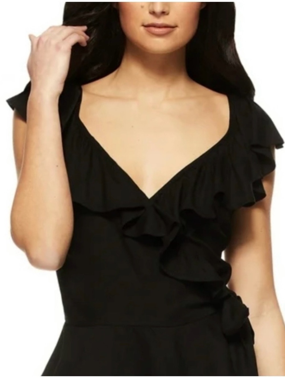 Sofia Vergaro  Plus Size V-Neck Wrap Top - Ruffles-Side Tie-Size 4X-NWT